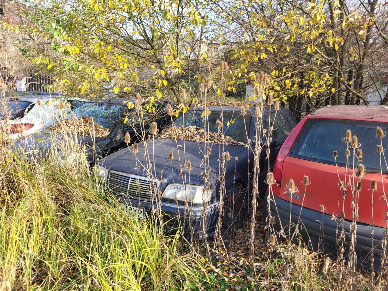 Opuszczony komis samochodowy - cmentarzysko pojazdów - ksurbex