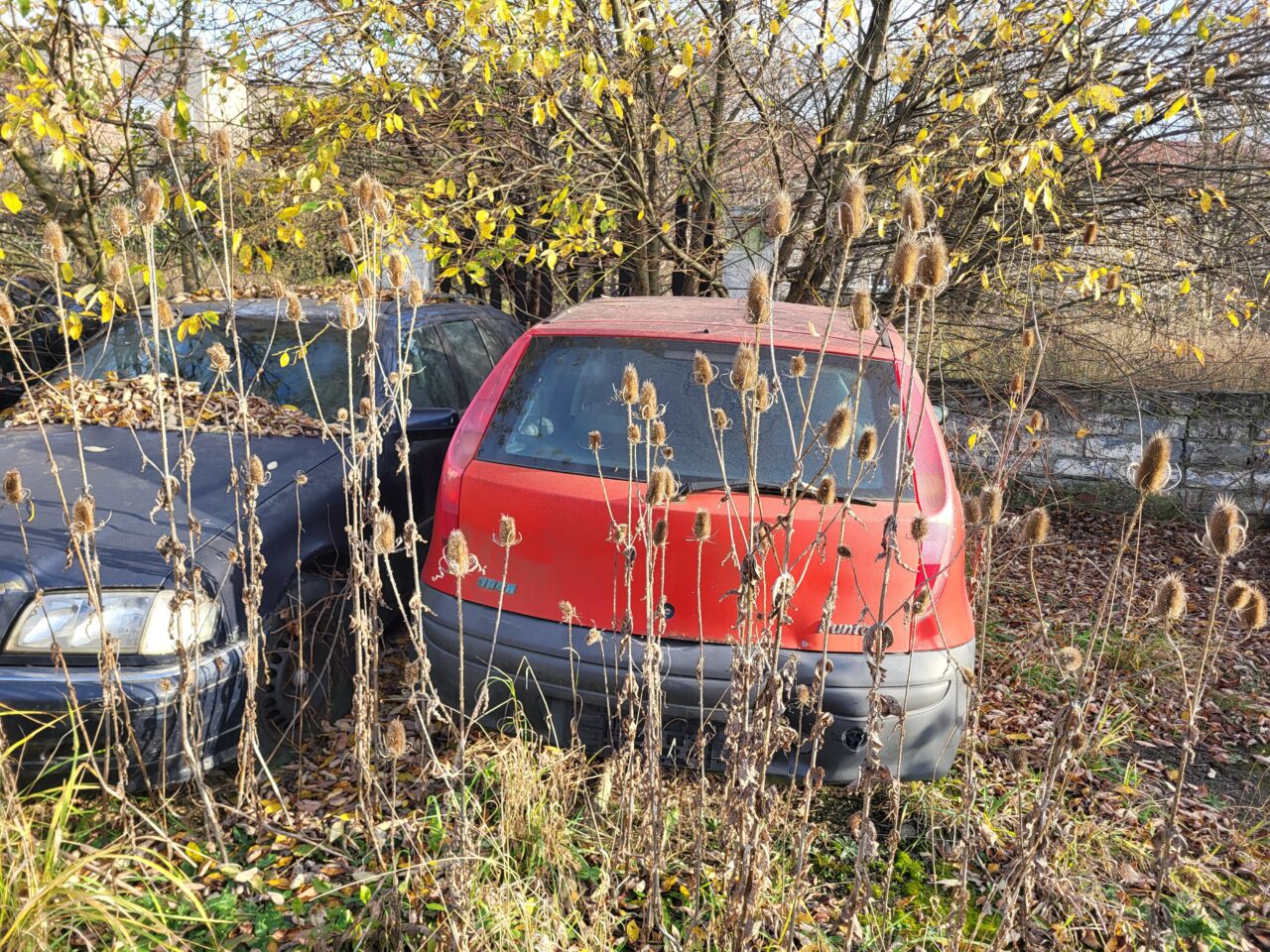Opuszczony komis samochodowy - cmentarzysko pojazdów - ksurbex