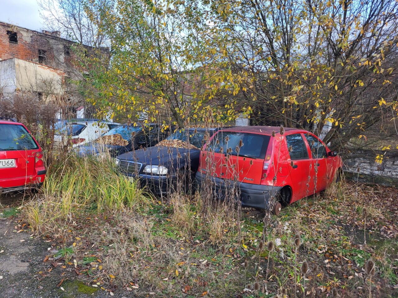 Opuszczony komis samochodowy - cmentarzysko pojazdów - ksurbex