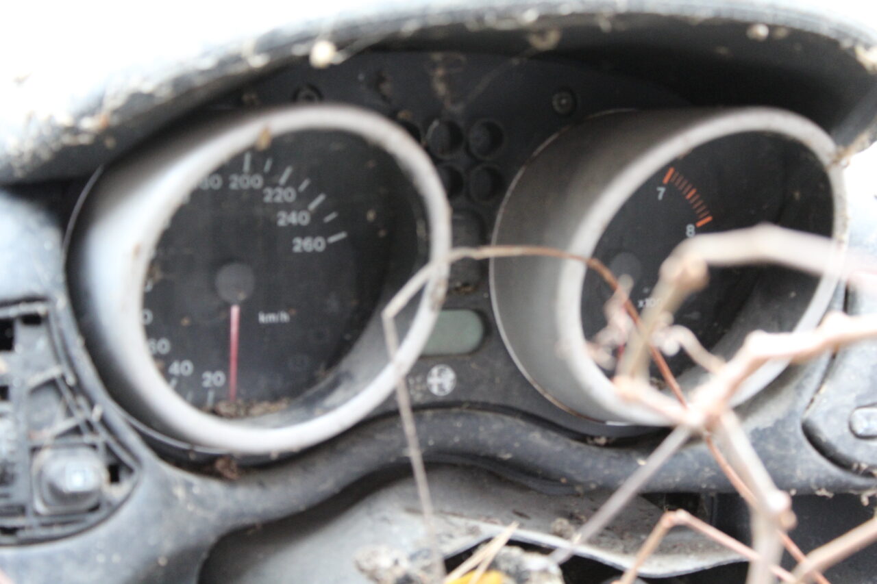 Opuszczone budynki we Włoszech Calvallino z samochodem