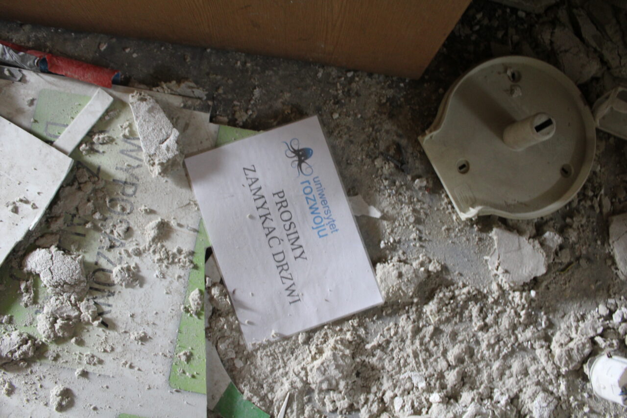 Opuszczony budynek po uniwersytecie w Chorzowie